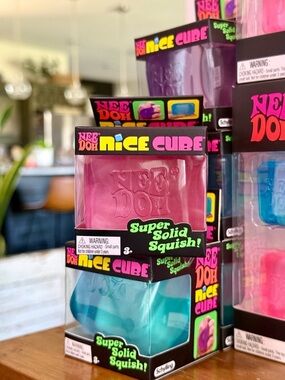 NeeDoh Nice Cube Squishy Toy - Pink